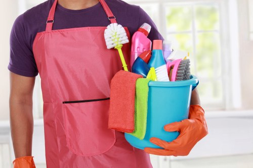 Professional end of tenancy cleaning in a rental kitchen