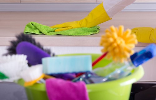 Professional upholstery cleaning for a fabric sofa in a living room