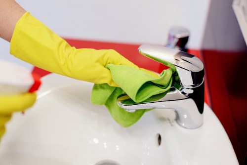 Deep cleaning a modern living space with detailed surface care