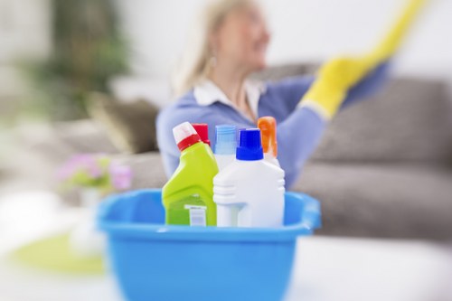 Different rug materials arranged for cleaning care