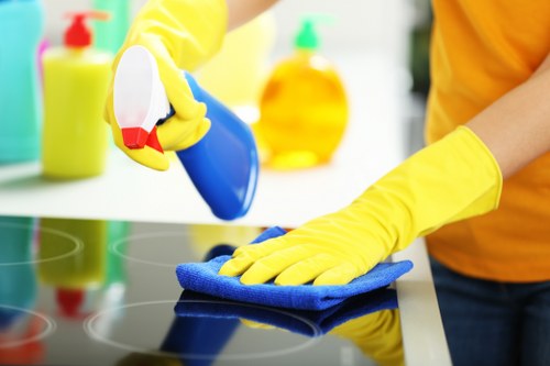 Bathroom deep cleaning with tile, sink, and shower maintenance